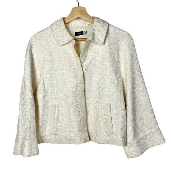Saks Fifth Avenue Off White Ella Suit Jacket 10 $498 - Picture 1 of 4